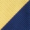 Navy Blue Microfiber Navy & Gold Stripe Self-Tie Bow Tie