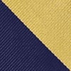 Navy Blue Microfiber Navy & Gold Stripe Skinny Tie