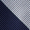 Navy Blue Microfiber Navy & Silver Stripe