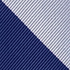 Navy Blue Microfiber Navy & Silver Stripe Skinny Tie