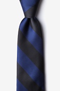 Navy & Black Stripe Navy Blue Tie Photo (0)