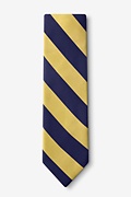 Navy & Gold Stripe Navy Blue Tie Photo (1)