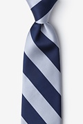 Navy Blue Microfiber Navy & Silver Stripe