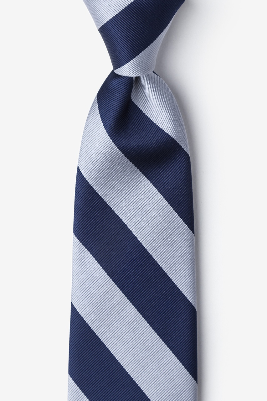2.75 inch Tie in Shades of Blue Navy and White