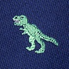 Navy Blue Microfiber Navy Blue Dinosaurs Roaming