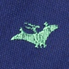 Navy Blue Microfiber Navy Blue Dinosaurs Roaming