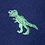 Navy Blue Microfiber Navy Blue Dinosaurs Roaming Tie