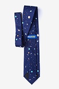 Outer Space Navy Blue Extra Long Tie Photo (1)