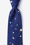 Outer Space Navy Blue Extra Long Tie Photo (0)
