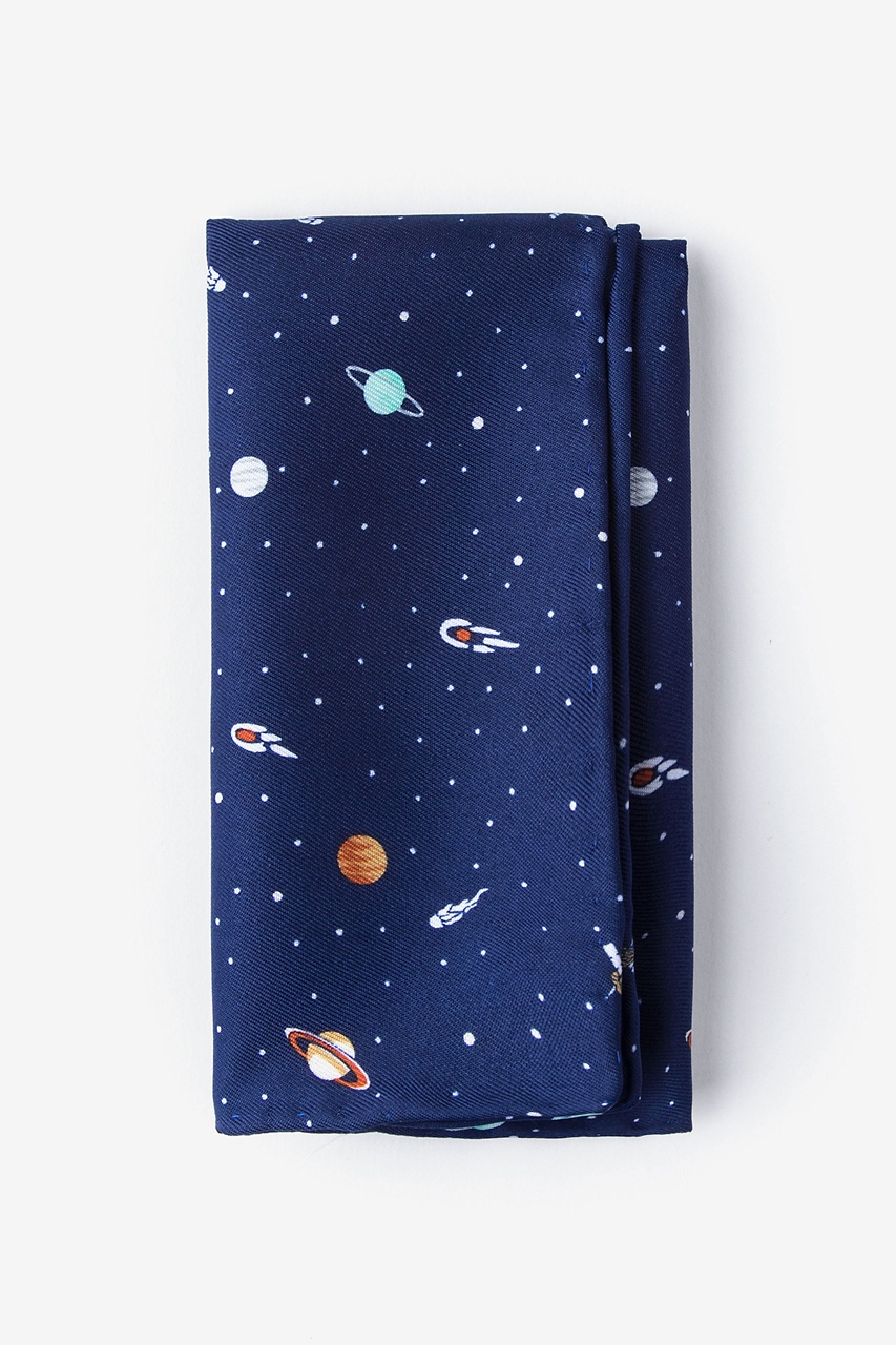 Outer Space Navy Blue Pocket Square Photo (0)