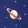 Navy Blue Microfiber Outer Space Tie