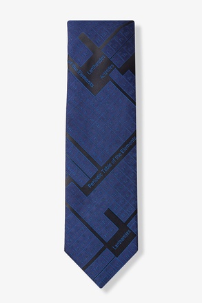 Periodic Table Navy Blue Tie