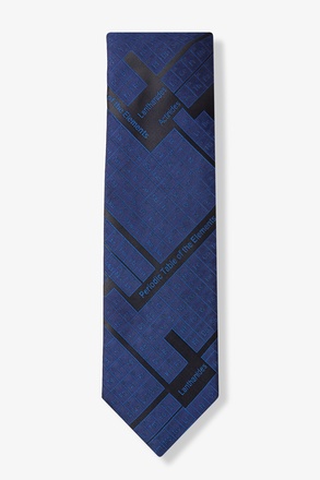 _Periodic Table Navy Blue Tie_