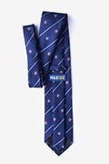 Pirate Skull and Swords Navy Blue Extra Long Tie Photo (1)