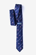 Pirate Skull and Swords Navy Blue Skinny Tie Photo (1)