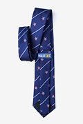 Pirate Skull and Swords Navy Blue Tie Photo (1)