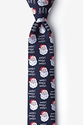 Navy Blue Microfiber Santa Faces