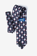 Santa Faces Navy Blue Extra Long Tie Photo (1)