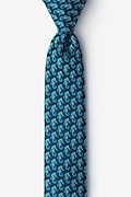 Seahorses Navy Blue Skinny Tie Photo (0)