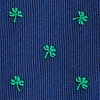 Navy Blue Microfiber Shamrocks Tie