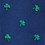 Navy Blue Microfiber Shamrocks Tie