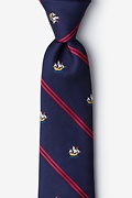 Ship Stripe Navy Blue Tie Photo (0)