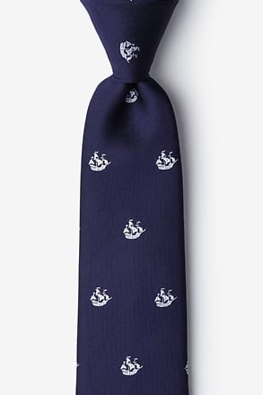 Ships Ahoy Navy Blue Tie