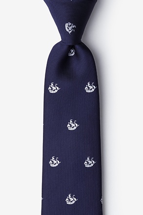 _Ships Ahoy Navy Blue Tie_