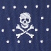 Navy Blue Microfiber Skull & Polka Dots