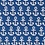 Navy Blue Microfiber Small Anchors Extra Long Tie