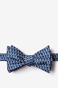 Small Anchors Navy Blue Self-Tie Bow Tie Photo (0)