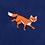 Navy Blue Microfiber Sneaky Foxes Tie