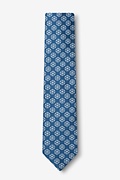 Snowflakes Navy Blue Skinny Tie Photo (1)