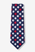 Star Spangled Navy Blue Tie Photo (1)