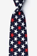 Star Spangled Navy Blue Tie Photo (0)