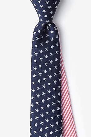 Stars & Stripes Navy Blue Skinny Tie
