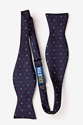 Stars Navy Blue Self-Tie Bow Tie Photo (1)