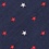 Navy Blue Microfiber Stars Skinny Tie