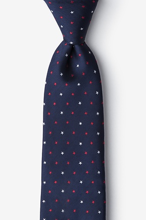 Stars Navy Blue Tie