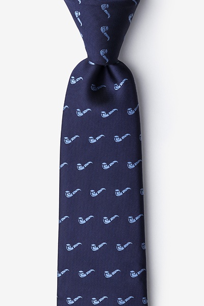 tobacco tie Tobacco Pipes Navy Blue Tie