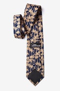 Tonal Bamboo Navy Blue Tie Photo (1)