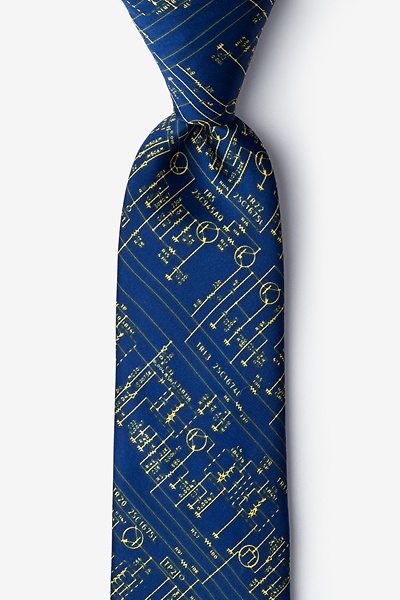 Transistor Radio Schematics Tie | Blue Geek Necktie | Ties.com