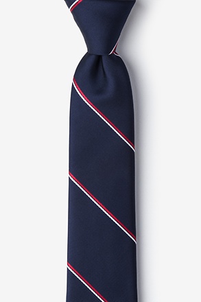 _Understated Patriot Navy Blue Skinny Tie_