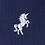 Navy Blue Microfiber Unicorns Extra Long Tie
