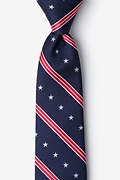 USA Stripe Navy Blue Tie Photo (0)