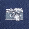 Navy Blue Microfiber Vintage Cameras Skinny Tie