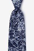 Vintage Star Chart Navy Blue Extra Long Tie Photo (0)