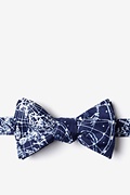 Vintage Star Chart Navy Blue Self-Tie Bow Tie Photo (0)