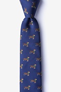 Weiner Dogs Navy Blue Skinny Tie Photo (0)