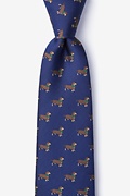 Weiner Dogs Navy Blue Tie Photo (0)